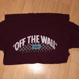 Maroon Vans Tee